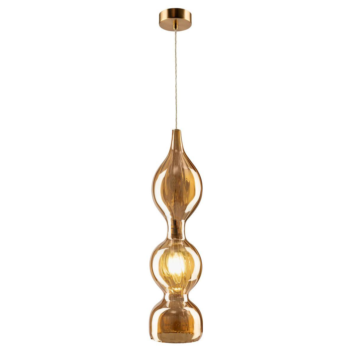 Подвесной светильник Crystal Lux Iris SP1 B Amber