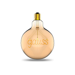 Лампа светодиодная филаментная Gauss E27 2,5W 2000K золотая 175802003