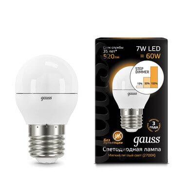    Gauss E27 7W 3000K  105102107-S